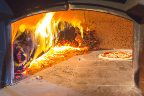 istock Pizza in the wood oven 1064895130