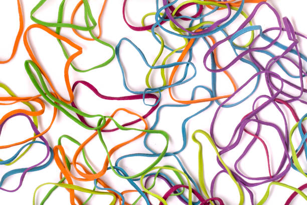 istock unordered pile of colorful elastic rubber bands 1064898224