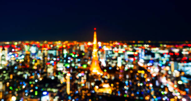 istock blur view of Tokyo Tower in night 1064900622