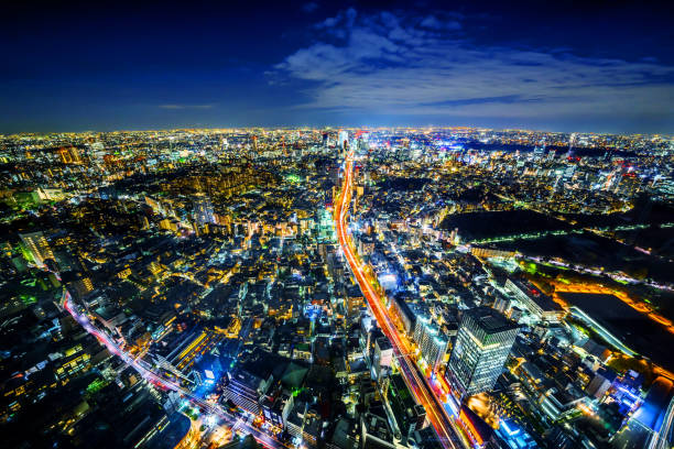 とうきょうシティ Tokyo City Stock Photo - Download Image Now - Ikebukuro, Night