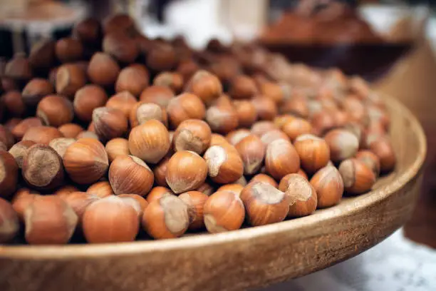 "Nocciola Piemonte Igp", also known as "Tonda Gentile di Langa", hazelnut variety produced in piedmont (italy)