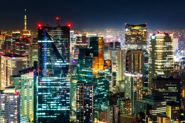 istock tokyo tower and city skyline under blue night 1064906372