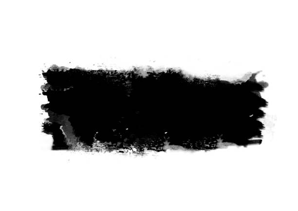 istock Black color graphic patches graphic brush strokes design effect element for background 1064907356