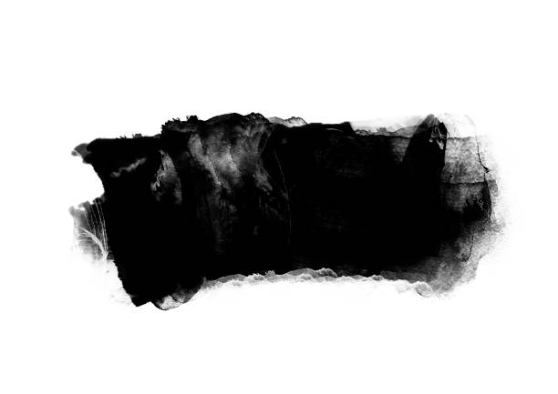 istock Black color graphic patches graphic brush strokes design effect element for background 1064907366