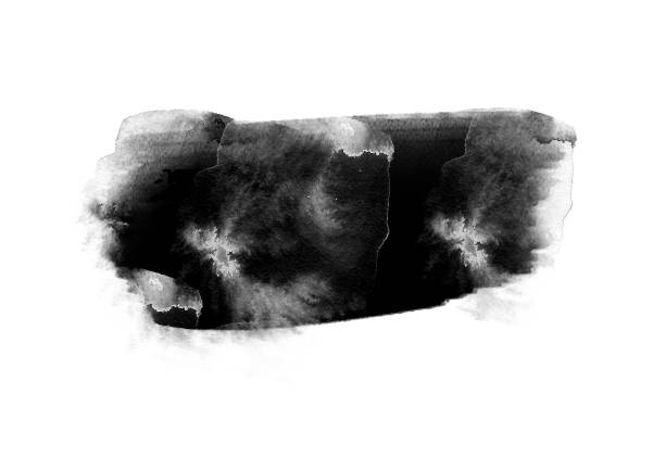 istock Black color graphic patches graphic brush strokes design effect element for background 1064907378