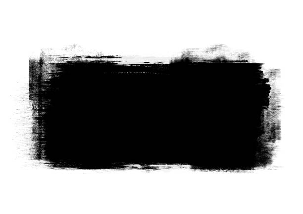 istock Black color graphic patches graphic brush strokes design effect element for background 1064907396