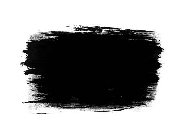 istock Black color graphic patches graphic brush strokes design effect element for background 1064907510