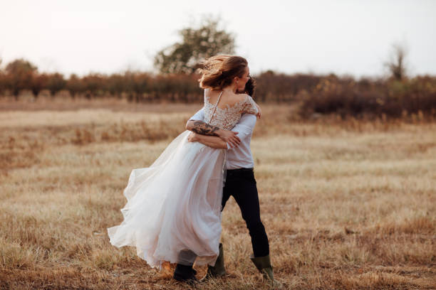 istock Romantic Newlywed embracing 1064910010