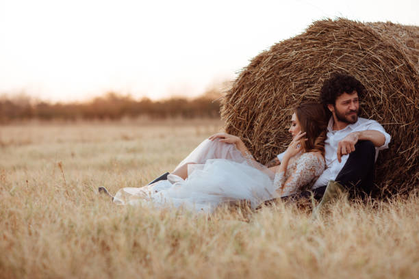 istock Beautiful bride and groom 1064911388