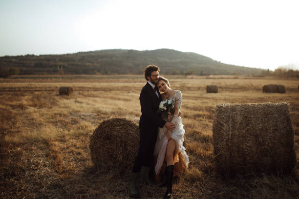 istock Beautiful bride and groom 1064912032