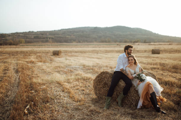 istock Beautiful bride and groom 1064912042