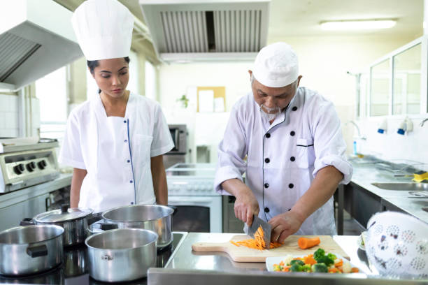 istock Chef and female assistant in chinese restaurant 1064912044