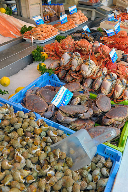 istock Show-window of seafood 106492208