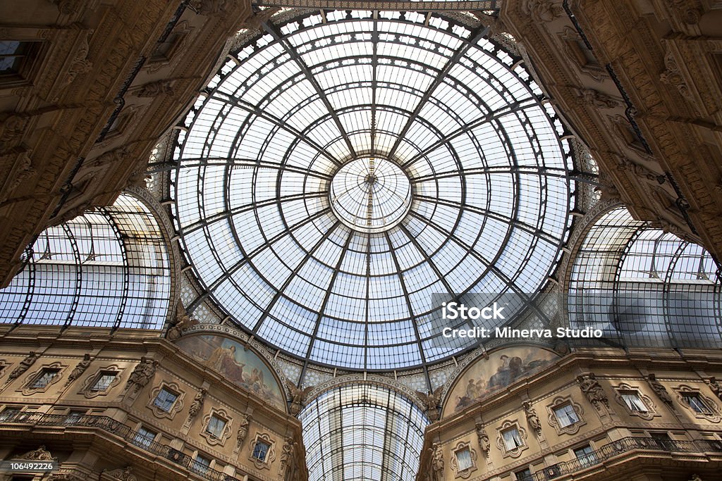 Vittorio Emanuele Galerie in Mailand - Lizenzfrei Alt Stock-Foto