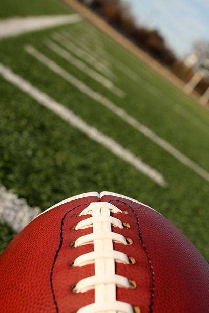 istock American Football with the hashmarks 106492237