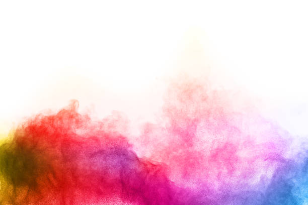 istock abstract powder splatted background. Colorful powder explosion on white background. Colored cloud. Colorful dust explode. Paint Holi. 1064923434