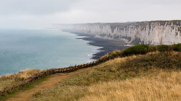 High cliffs. Normady, France stock photo