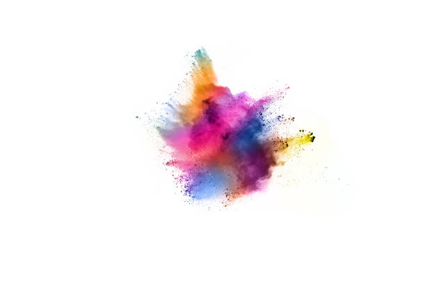 istock abstract powder splatted background. Colorful powder explosion on white background. Colored cloud. Colorful dust explode. Paint Holi. 1064923822