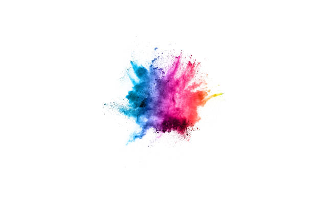istock abstract powder splatted background. Colorful powder explosion on white background. Colored cloud. Colorful dust explode. Paint Holi. 1064923894