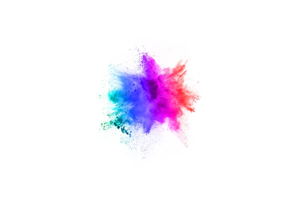 istock abstract powder splatted background. Colorful powder explosion on white background. Colored cloud. Colorful dust explode. Paint Holi. 1064923944
