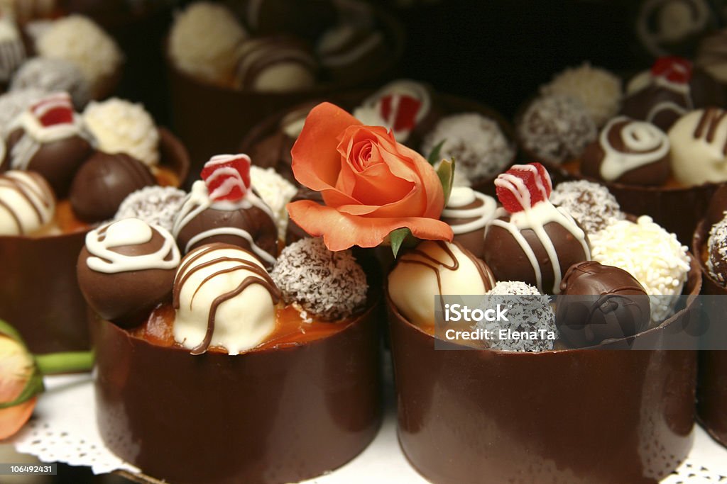 Miniature wedding desserts.  Baked Pastry Item Stock Photo