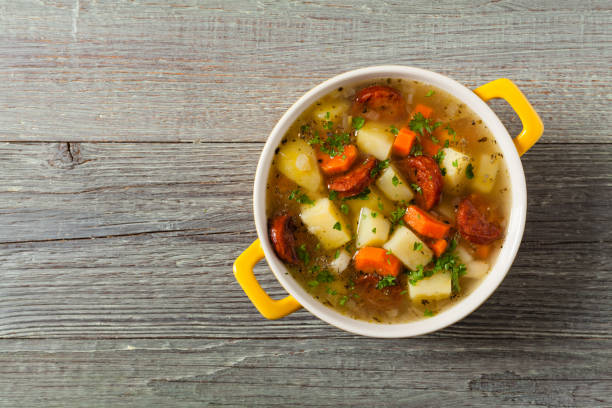 istock Traditional potato soup. 1064929440