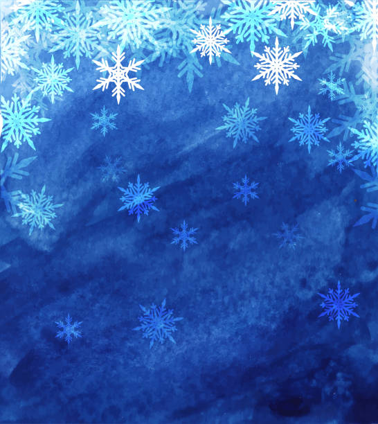 illustrazioni stock, clip art, cartoni animati e icone di tendenza di fiocchi di neve paesaggio - ice grunge winter backgrounds