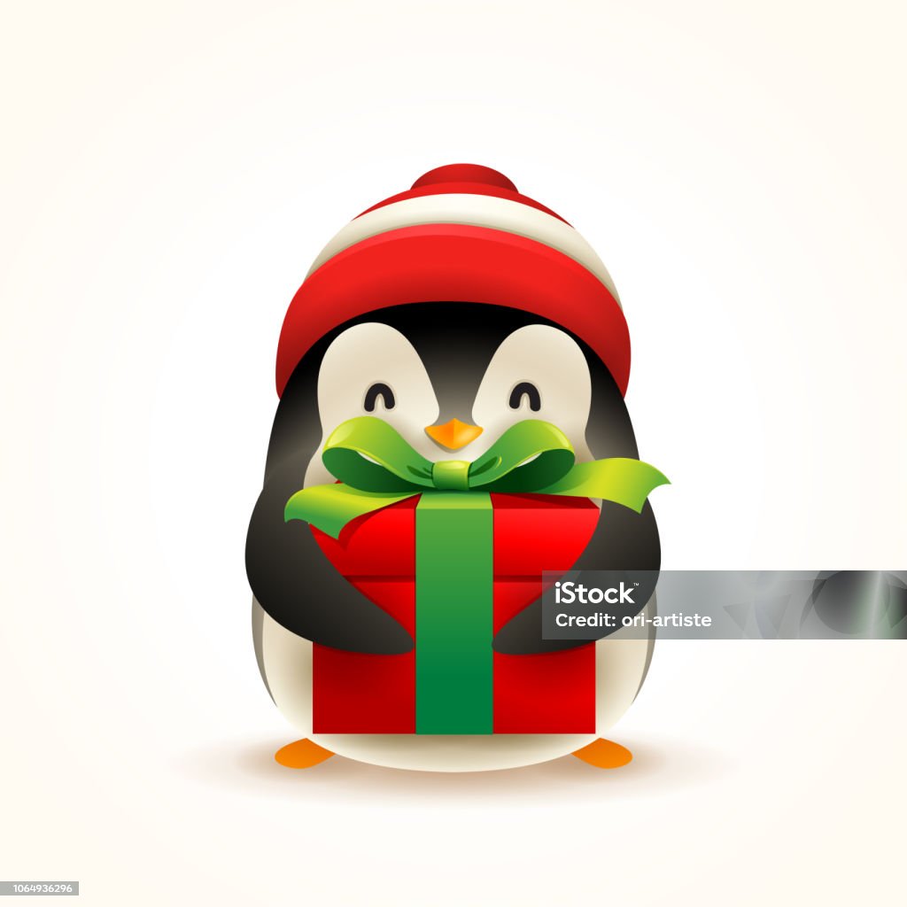 Pinguin-geschenk vom weihnachtsmann