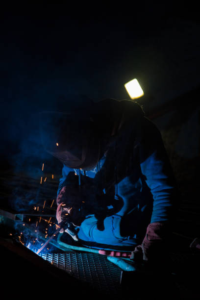 istock Industrial Welder With Torch 1064940486