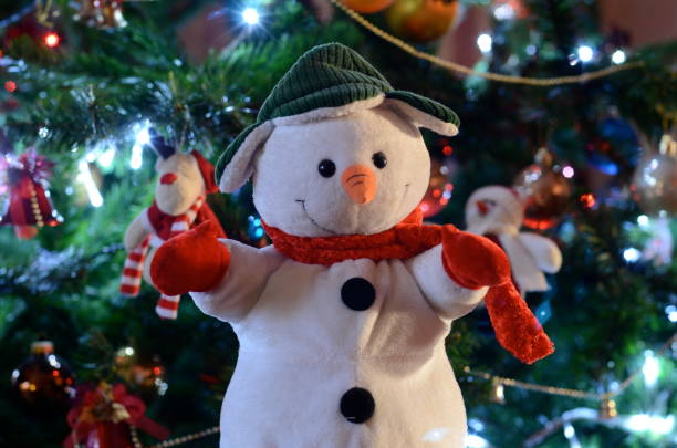 istock Christmas balls and lights 1064945658