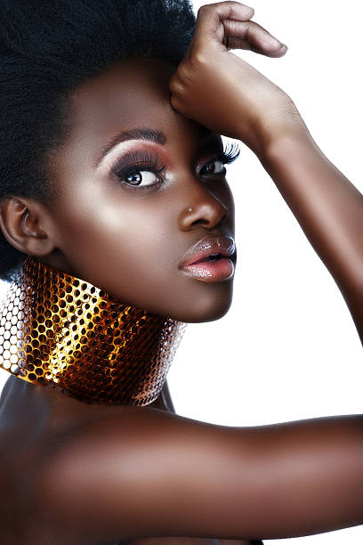 istock African woman with necklace 106495016