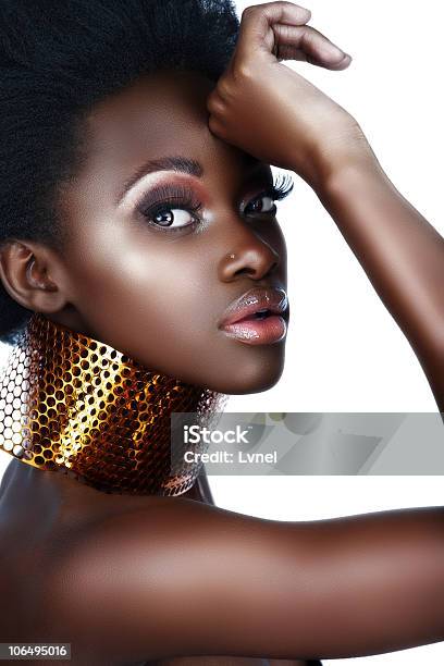 African Woman With Necklace Stock Photo - Download Image Now - Women, African Ethnicity, Glamour