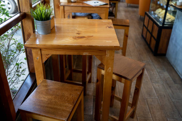 istock Wood Chairs and counters in the cafe 1064951162