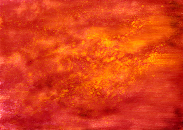 istock Orange-yellow grunge in watercolor. 1064967986