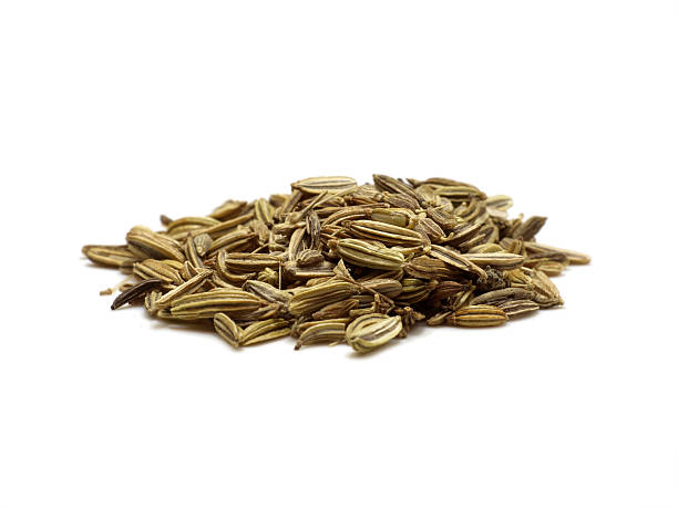 aniseed caraway  fennel isolated on white  caraway seed stock pictures, royalty-free photos & images