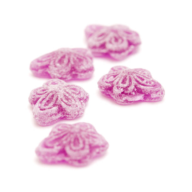 violet candy, hard candy in shape of violet flower