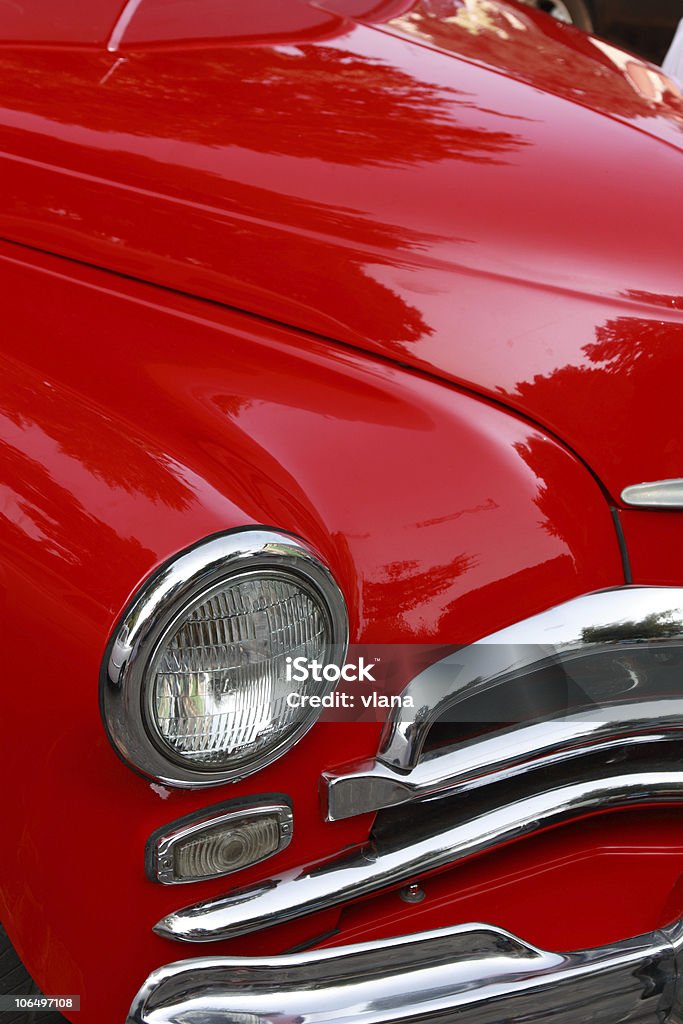 Klasyczny czerwony Samochód - Zbiór zdjęć royalty-free (1950-1959)
