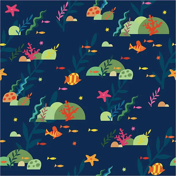 Vector illustration of sea pattern