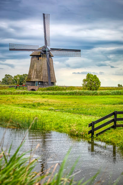 istock Dutch landscape with the vintage windmill (HDRi) 1064973776