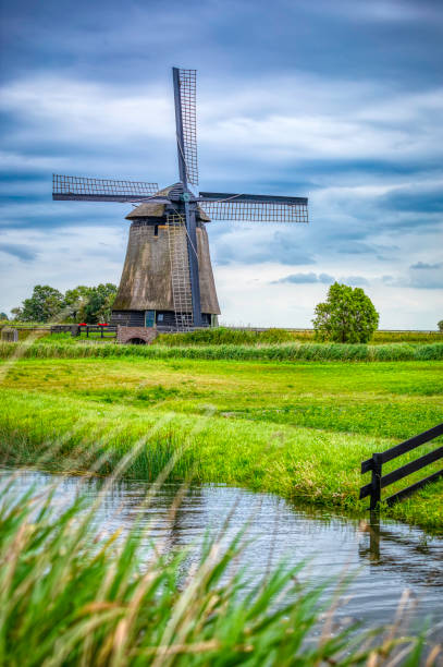istock Dutch landscape with the vintage windmill (HDRi) 1064973814