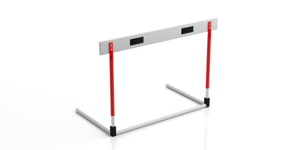 istock Hurdle single isolated on white background, 3d illustration. 1064977240