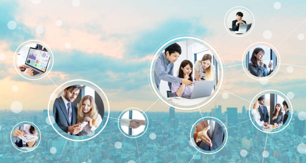 istock Network of business concept. 1064979818