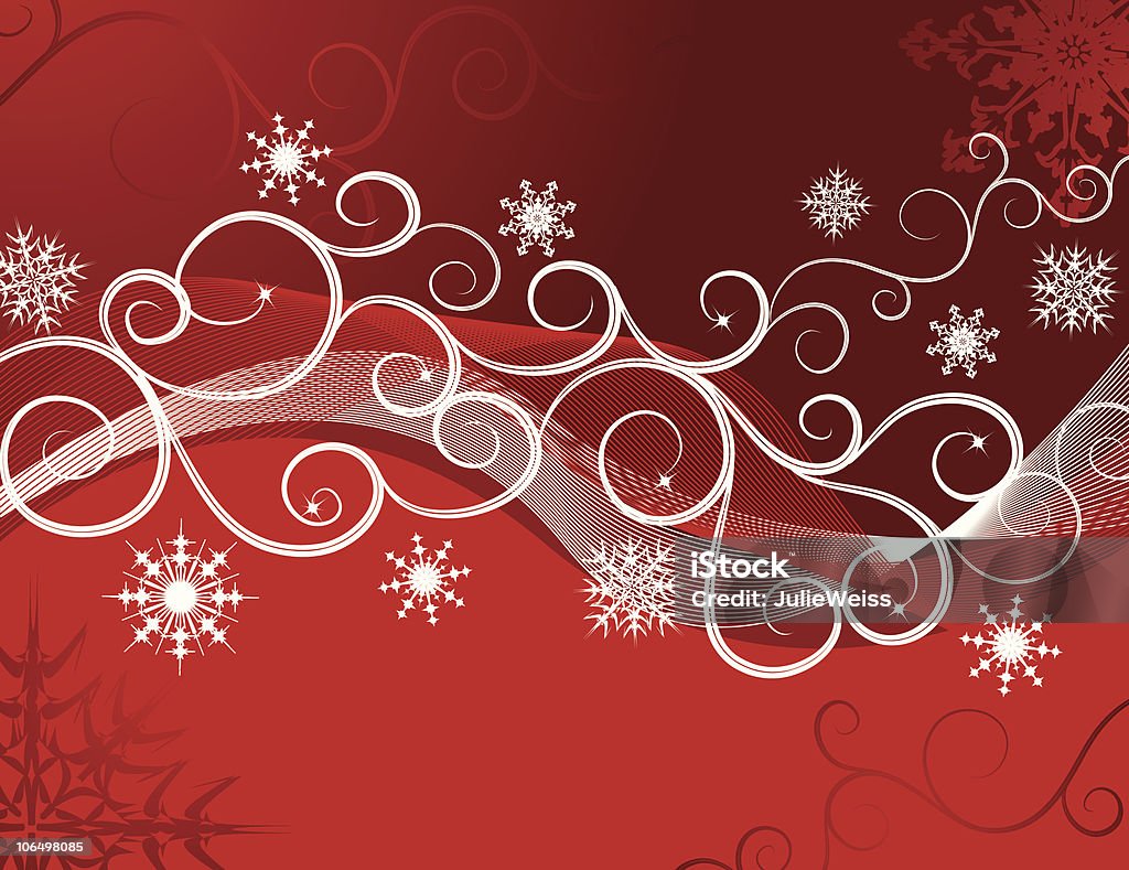赤のクリスマスの背景 - お祝いのロイヤリティフリーベクトルアート