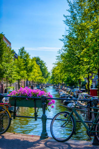 istock bikes and canals of Amsterdam (HDRi) 1064984086