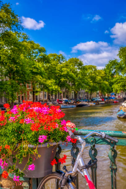 istock bikes and canals of Amsterdam (HDRi) 1064984110
