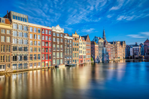 istock canalas of Amsterdam at sunset (HDRi) 1064987964