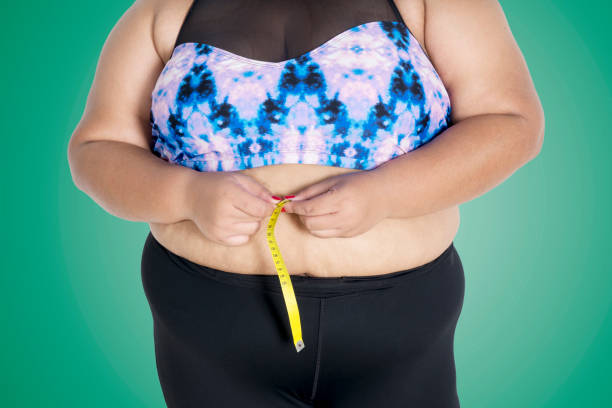 istock Unknown woman measuring her belly 1064990438