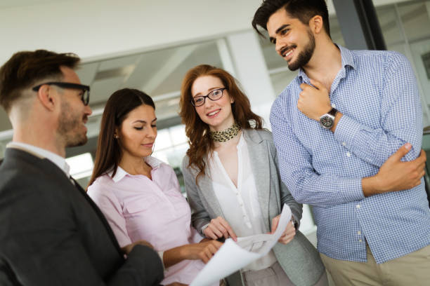 istock Business people having fun in modern office 1064990846