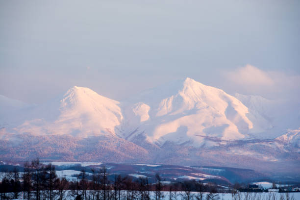 istock Snowy mountains at dusk Tokachi mountain range 1065000160