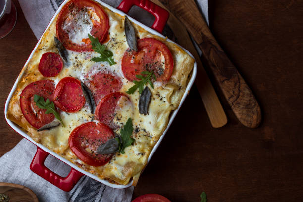 istock Homemade lasagne bolognese in a ceramic form 1065001884